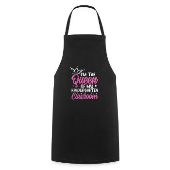 École maternelle - Tablier de cuisine - noir - Devant - AI Model Male 185 dark (185cm)