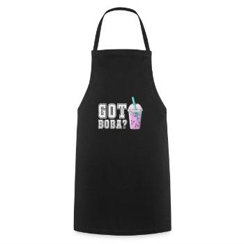Bubble Tea Boba Tea Kawaii Cadeau - Tablier de cuisine - noir - Devant - AI Model Male 185 dark (185cm)