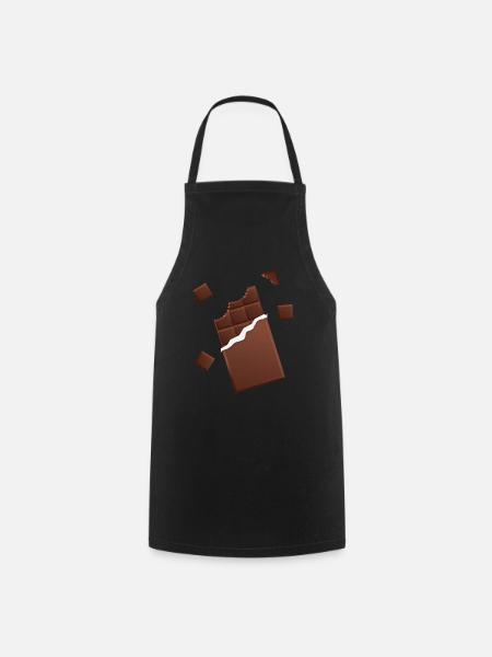 Tablette de chocolat chocolat - Tablier de cuisine - noir