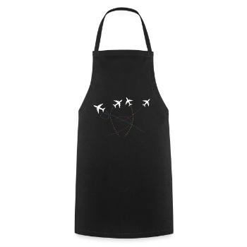 Airplanes Airplane Pilot - Cooking Apron - black - Front - AI Model Male 185 dark (185cm)