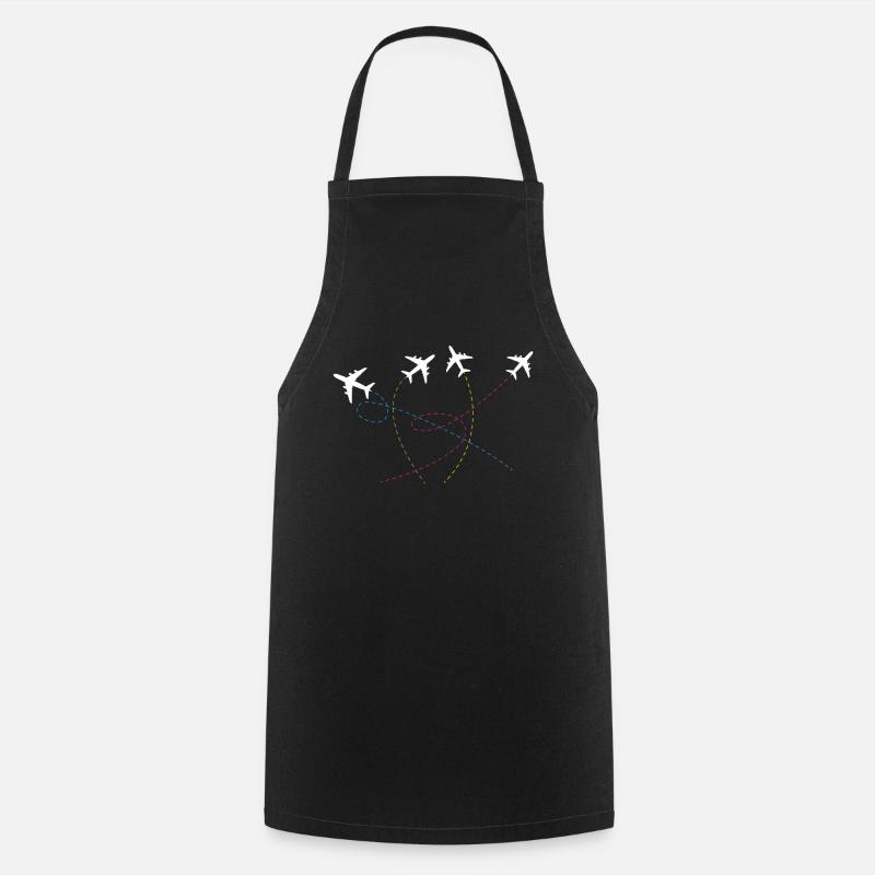 Airplanes Airplane Pilot - Cooking Apron - black
