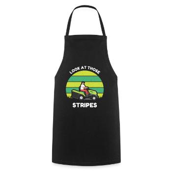 Look At Those Stripes Lawn Mowers Garden - Cooking Apron - black - Front - AI Model Male 185 dark (185cm)