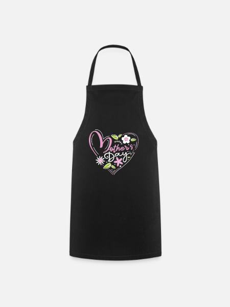 Bonne fête des mères Fête des mères Maman - Tablier de cuisine - noir