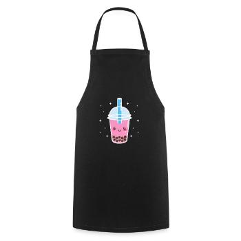 Bubble Tea - Cooking Apron - black - Front - AI Model Male 185 dark (185cm)