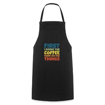 Coffee - Cooking Apron - black - Front - AI Model Male 185 dark (185cm)