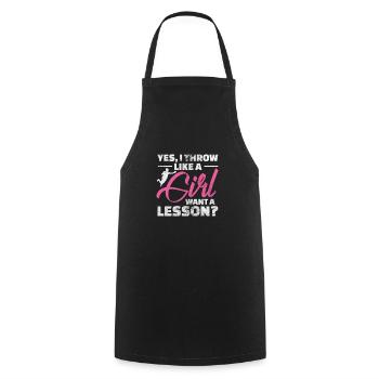Handball Handball Player Handball Player Sports Gift - Cooking Apron - black - Front - AI Model Male 185 dark (185cm)