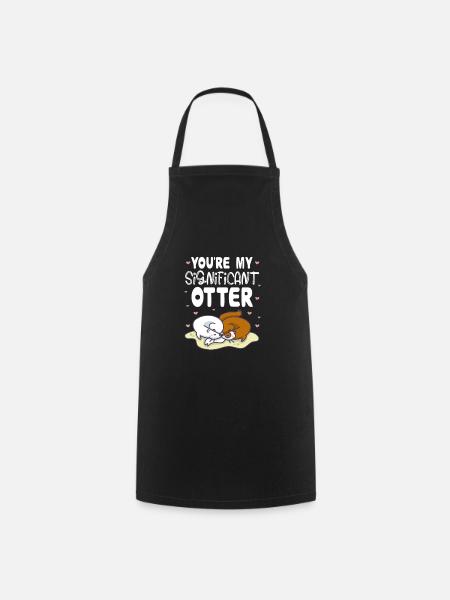 Otter Sea Otter Otter Gift - Cooking Apron - black