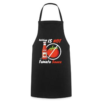 Ketchup Is Not Tomato Sauce Italy - Cooking Apron - black - Front - AI Model Male 185 dark (185cm)