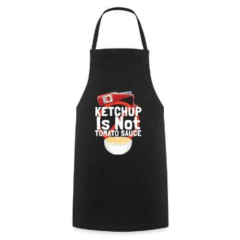 Ketchup Is Not Tomato Sauce Italy - Cooking Apron - black - Front - AI Model Male 185 dark (185cm)