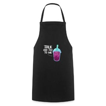 Bubble Tea Boba Tea Kawaii Cadeau - Tablier de cuisine - noir - Devant - AI Model Male 185 dark (185cm)