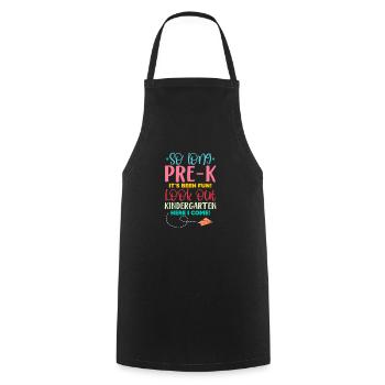 Kindergarten Child School Enrollment School Gift - Cooking Apron - black - Front - AI Model Male 185 dark (185cm)