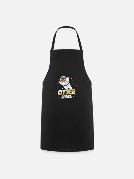 Loutre de mer Loutre Cadeau de loutre - Tablier de cuisine - noir