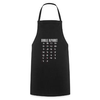 Braille Braille Blind Gift - Tablier de cuisine - noir - Devant - AI Model Male 185 dark (185cm)