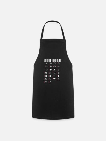 Braille Blindenschrift Blind Geschenk - Kochschürze - Schwarz
