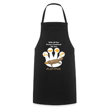 Schnabeltier Power Combined Platypus - Cooking Apron - black - Front - AI Model Male 185 dark (185cm)