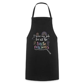 Little Reasons Teacher Teacher School - Cooking Apron - black - Front - AI Model Male 185 dark (185cm)