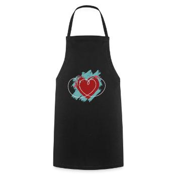 Jump Rope Heart Rope Jumping Rope Jumping - Cooking Apron - black - Front - AI Model Male 185 dark (185cm)
