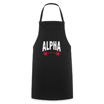 Bodybuilder Body Building Fitness Gym Gift - Cooking Apron - black - Front - AI Model Male 185 dark (185cm)