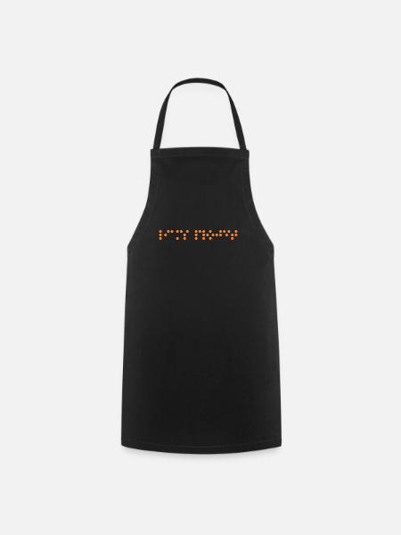 Braille Braille Blind Gift - Cooking Apron - black