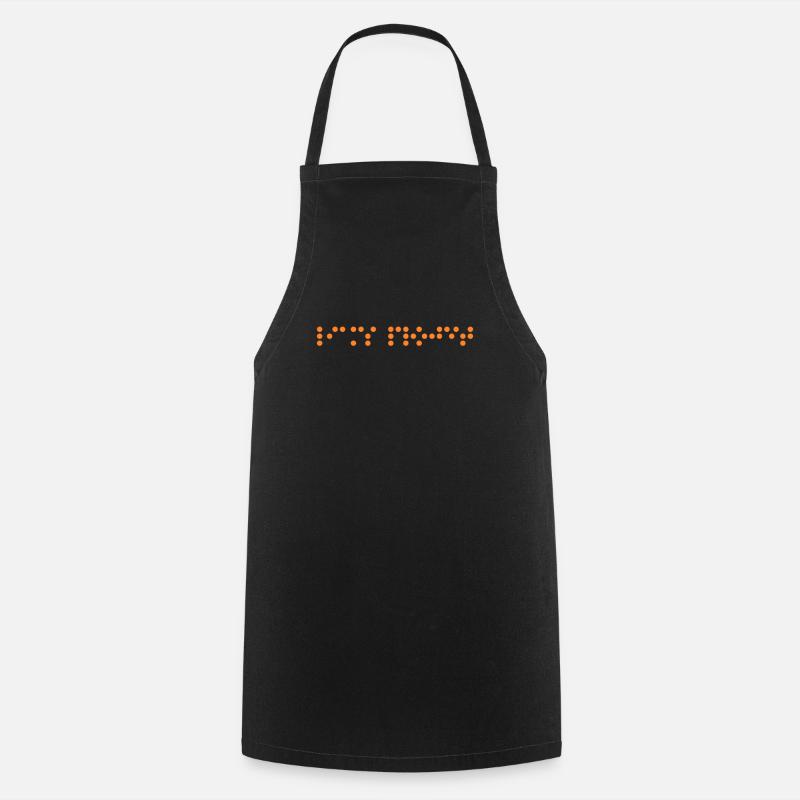 Braille Braille Blind Gift - Cooking Apron - black