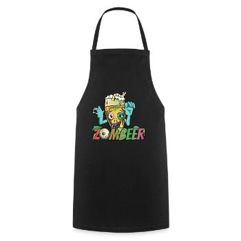 Zombeer Halloween Kostüm Bier Zombie - Kochschürze - Schwarz - Vorne - AI Model Male 185 dark (185cm)