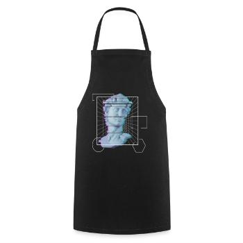 Raver Techno Festival EDM Musik Rave - Kochschürze - Schwarz - Vorne - AI Model Male 185 dark (185cm)
