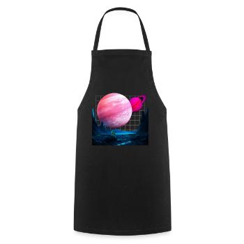 Planeten Techno Festival EDM Astronaut - Cooking Apron - black - Front - AI Model Male 185 dark (185cm)