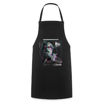 EDM Musik Raver Techno Festival Rave - Kochschürze - Schwarz - Vorne - AI Model Male 185 dark (185cm)