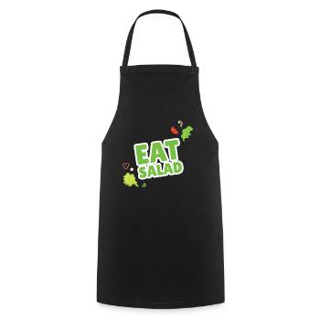 Mangez Salad Salat Vegan Veganer - Tablier de cuisine - noir - Devant - AI Model Male 185 dark (185cm)
