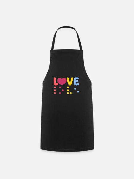 Braille Braille Blind Gift - Cooking Apron - black