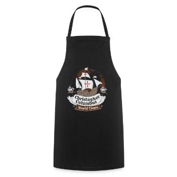 Christophe Colomb World Tours - Tablier de cuisine - noir - Devant - AI Model Male 185 dark (185cm)