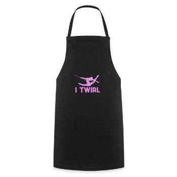 Baton Twirling - Cooking Apron - black - Front - AI Model Male 185 dark (185cm)
