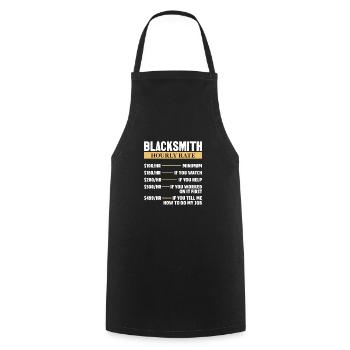 Blacksmith Schiede Anvil Cutler Gift - Cooking Apron - black - Front - AI Model Male 185 dark (185cm)