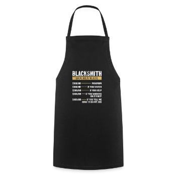 Blacksmith - Cooking Apron - black - Front - AI Model Male 185 dark (185cm)