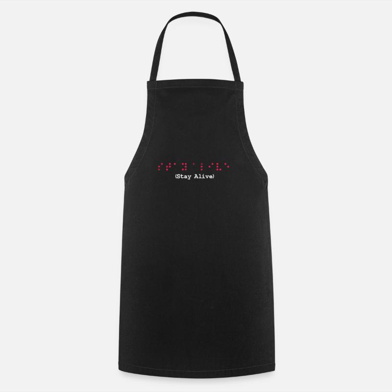 Braille - Cooking Apron - black