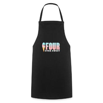 Ice Cream Ice Cream Ice Cream Summer Gift - Cooking Apron - black - Front - AI Model Male 185 dark (185cm)