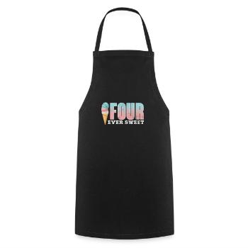 Ice cream - Cooking Apron - black - Front - AI Model Male 185 dark (185cm)