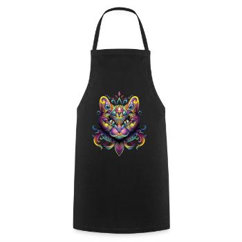 Artwork Cat Festival EDM Art - Tablier de cuisine - noir - Devant - AI Model Male 185 dark (185cm)