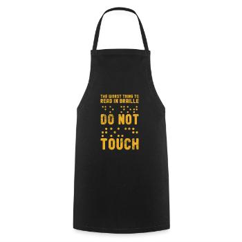 Braille - Tablier de cuisine - noir - Devant - AI Model Male 185 dark (185cm)