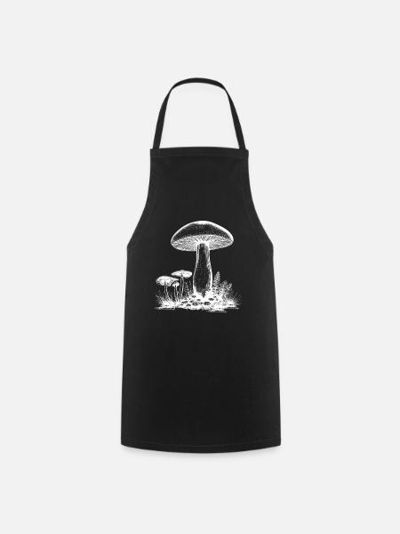 Mushroom Mushrooms Mushroom Mushroom - Cooking Apron - black