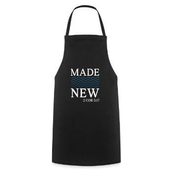 Bible Verset biblique Proverbes chrétiens Jésus Don - Tablier de cuisine - noir - Devant - AI Model Male 185 dark (185cm)