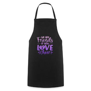 Cheerleader - Cooking Apron - black - Front - AI Model Male 185 dark (185cm)