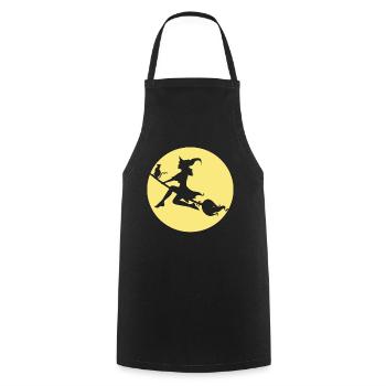 Hexe Retro Vintage Halloween - Kochschürze - Schwarz - Vorne - AI Model Male 185 dark (185cm)