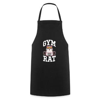 Bodybuilder Body Building Fitness Gym Gift - Cooking Apron - black - Front - AI Model Male 185 dark (185cm)