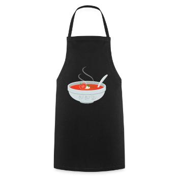 Tomatensuppe Suppe Tomaten Gemüse - Kochschürze - Schwarz - Vorne - AI Model Male 185 dark (185cm)