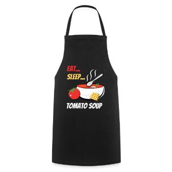 Eat Sleep Tomatensuppe Suppe Tomaten - Kochschürze - Schwarz - Vorne - AI Model Male 185 dark (185cm)