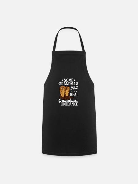 Line Dance Country Line Dancer Line Dancing Gift - Cooking Apron - black