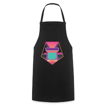 des années 80 Retrogaming Arcade Machine Rétro - Tablier de cuisine - noir - Devant - AI Model Male 185 dark (185cm)