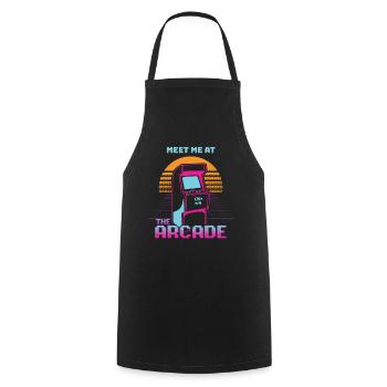 L’Arcade Rencontrez-moi à Automat Retro - Tablier de cuisine - noir - Devant - AI Model Male 185 dark (185cm)
