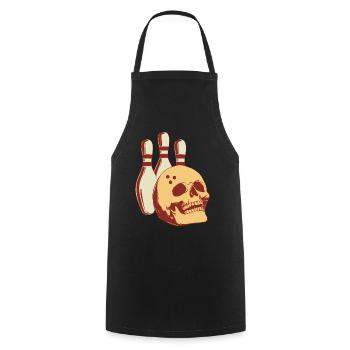 Bowling Squelette Bowling Quilles - Tablier de cuisine - noir - Devant - AI Model Male 185 dark (185cm)